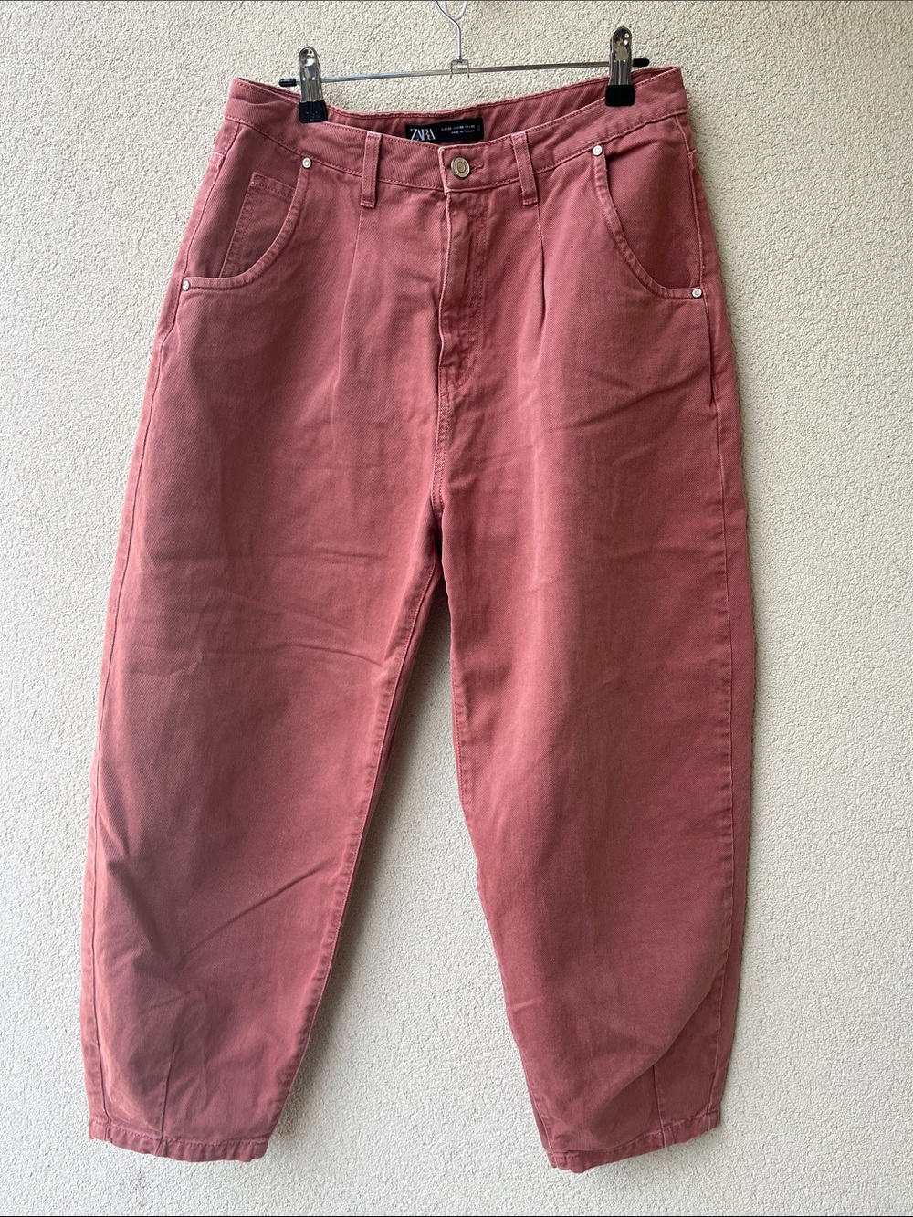 Slouchy Marsala Denim Trousers